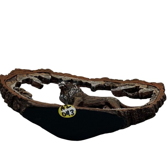 Wildlife Collectibles Hand Carved Bark Lion Sculpture 7.5"x5" Unique By Horiz - Picture 16 of 16